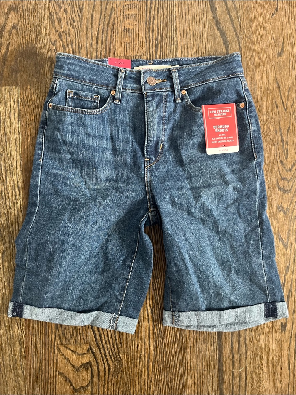 Levi's Women’s Blue Denim Bermuda Shorts